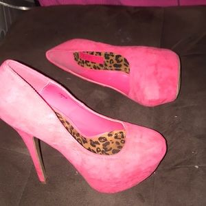 Hot pink high heels ready for a night out!